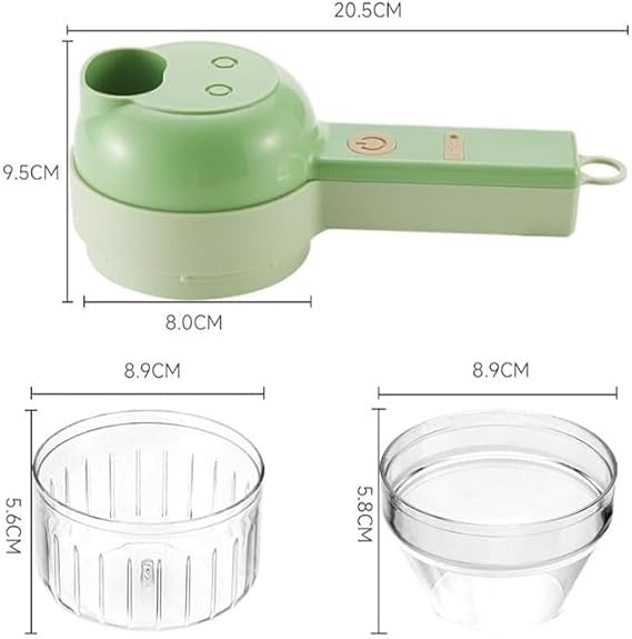 Ibeek Premium 4 In 1 Handheld Electric Vegetable Cutter Set