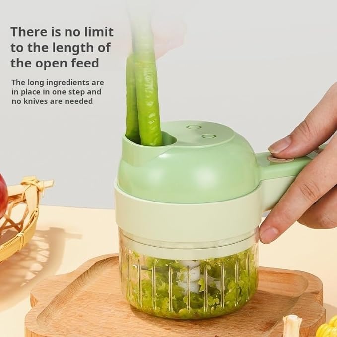 Ibeek Premium 4 In 1 Handheld Electric Vegetable Cutter Set