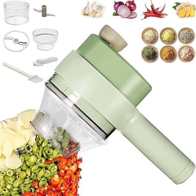 Ibeek Premium 4 In 1 Handheld Electric Vegetable Cutter Set